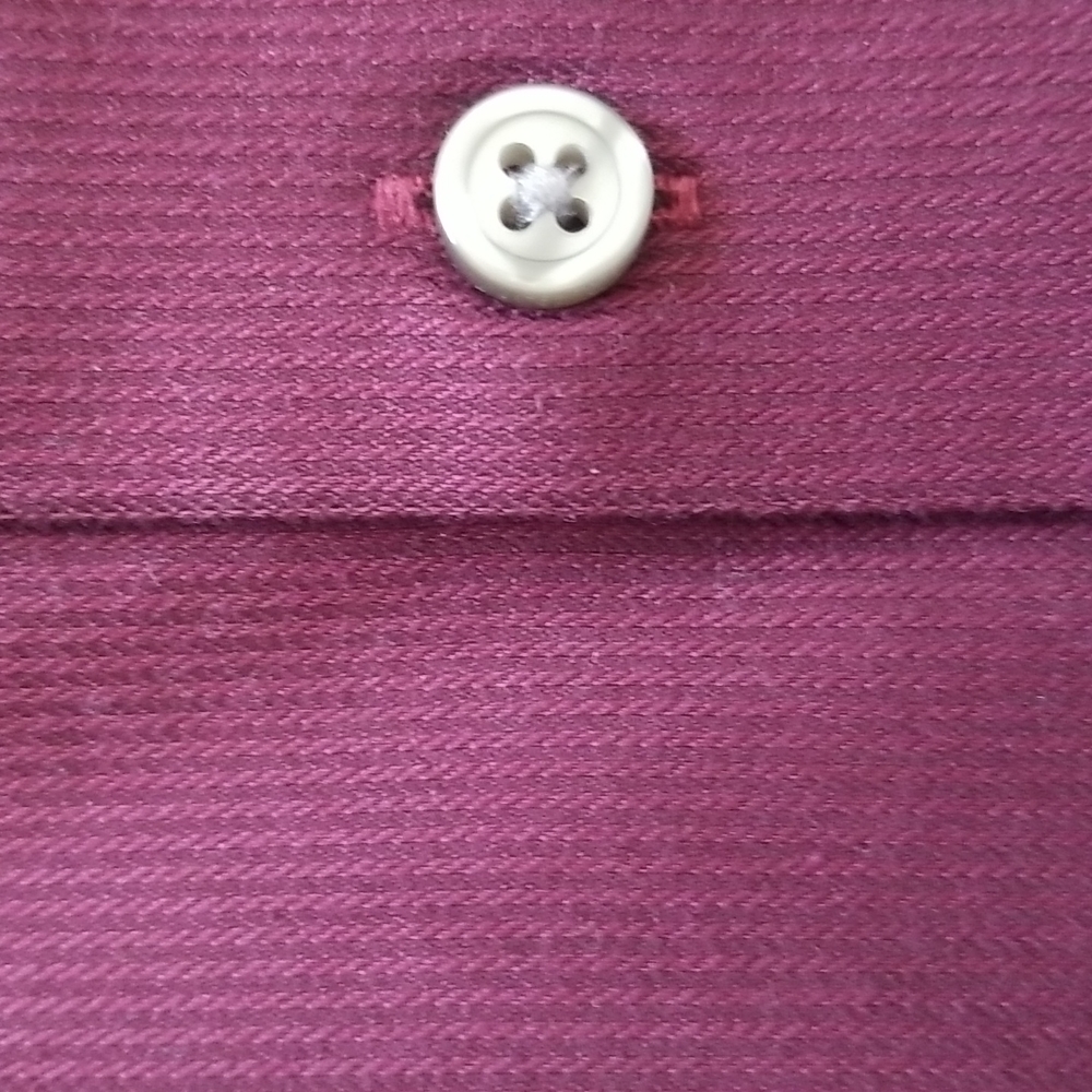 Calvin Klein Dress Shirt 17  34 35 Maroon Color EUC - Picture 6 of 10